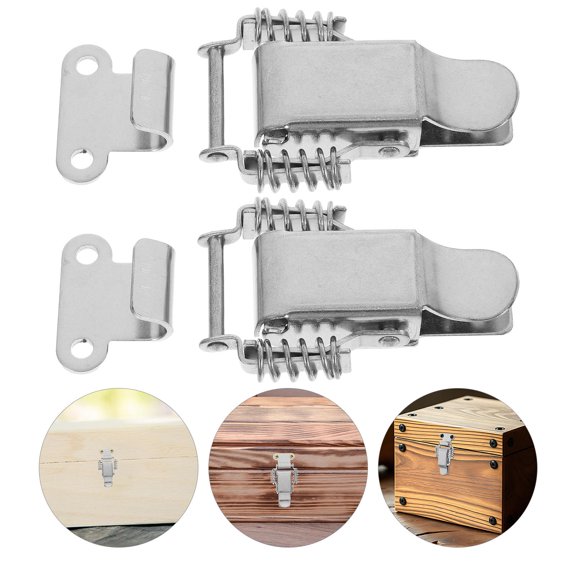 WASHWEPE 2Pairs Keyless Stainless Steel Toolbox Toggle Latch with Precision Spring Design