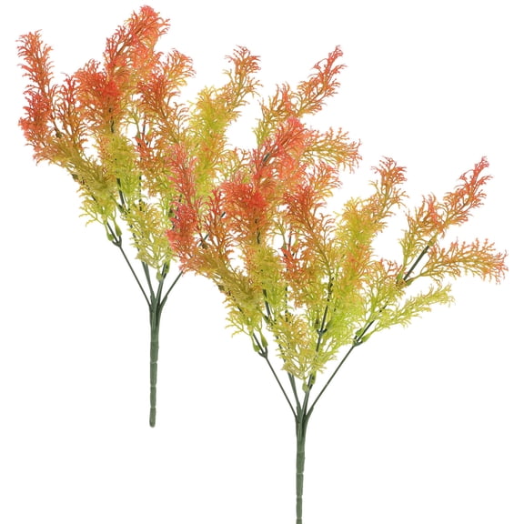 WASHWEPE 2Pcs Artificial Plant Realistic Style Faux Greenery Stems for Vase Home Decoration