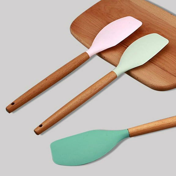 WASHWEPE 2Pcs Baking Utensil Set with Wooden Handle for Professional Bakers