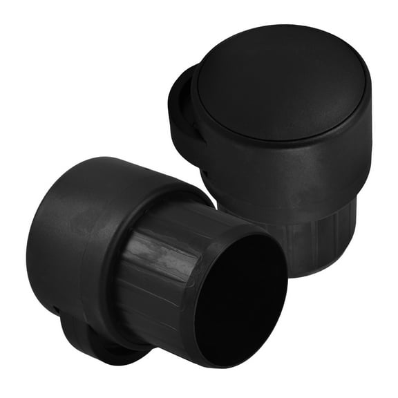 WASHWEPE 2Pcs Black Plastic Exercise Equipment Casters Wheels For Machines Smooth Gliding Mobility