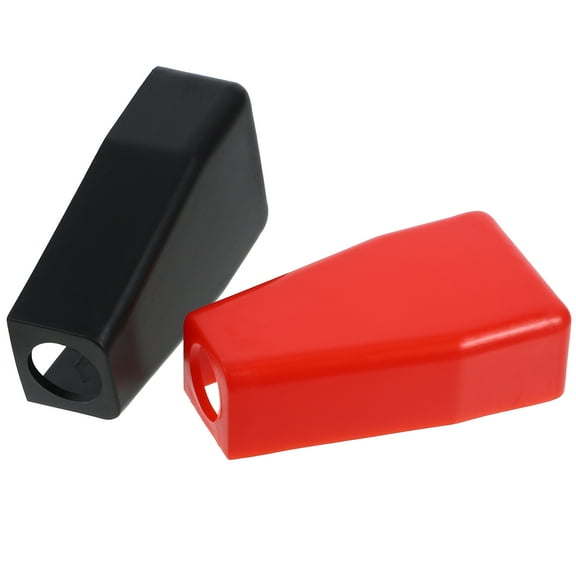 WASHWEPE 2Pcs Black Round Cap Battery Terminal Covers for Electrical Appliances Rubber Terminal Insulation Cover