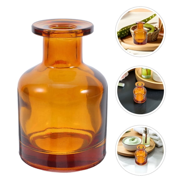 WASHWEPE 2Pcs Clear Glass Diffuser Bottles for Essential Oils Leakproof Refillable Home Use
