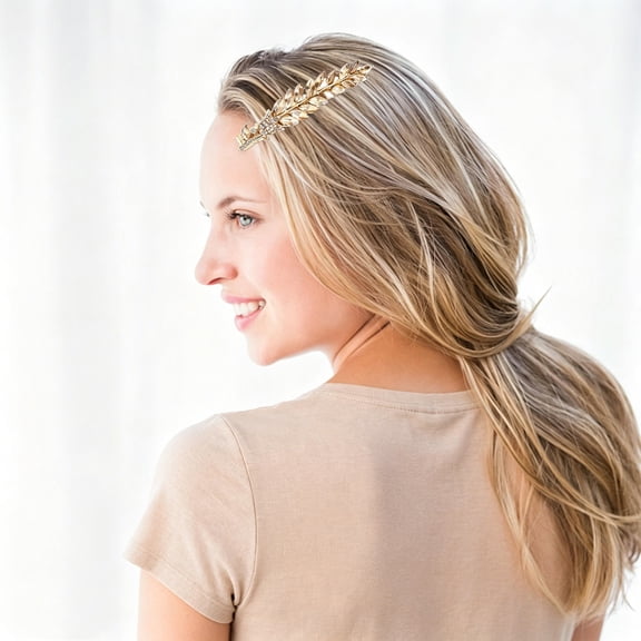 WASHWEPE 2Pcs Decorative Assorted Color Crystal Hair Barrettes Ideal for Weddings and Special Occasions