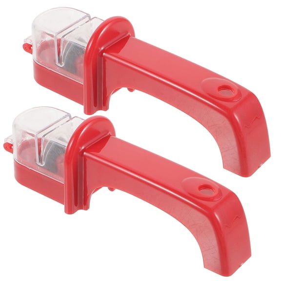 WASHWEPE 2Pcs Cutter Sharpener for Home Kitchen Use with Ergonomic Handle and Hanging Hole