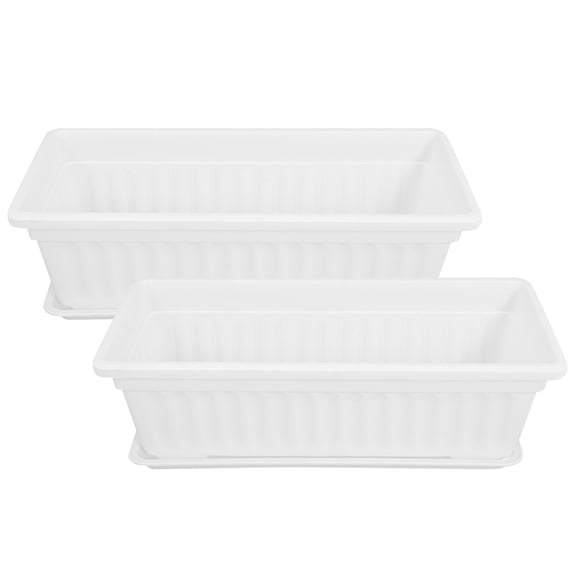 WASHWEPE 2Pcs Gardening Flower Pots Plastic Vegetable Flowerpot for Home Gardening Use