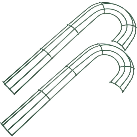 WASHWEPE 2Pcs Iron Wreath Loops Iron TPE 11.8x4.7in Circular Shape Diy Wreath Supplies