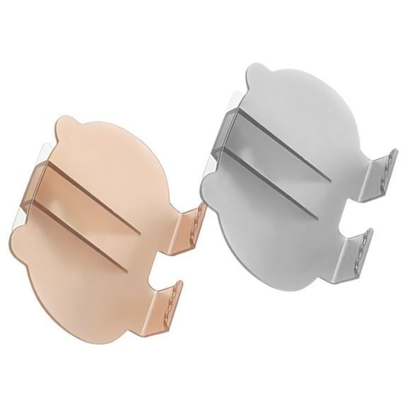 WASHWEPE 2Pcs Multifunctional Wall-Mounted Holder Tea Black for Cell Phones in Home