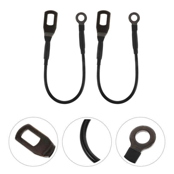 WASHWEPE 2Pcs Black Tailgate Support Straps with Bolts for Pickup Truck Rear Lift Gate Replacement