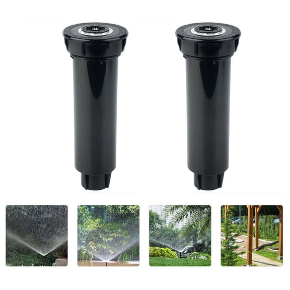 WASHWEPE 2Pcs Plastic Pop-up Sprinkler Abs Black with Simple Design