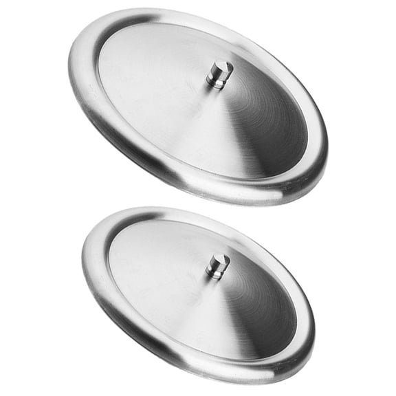 WASHWEPE Leak-Proof Stainless Steel Lid, Plated Silver, Easy to Use, Fits All Cups, 2Pcs