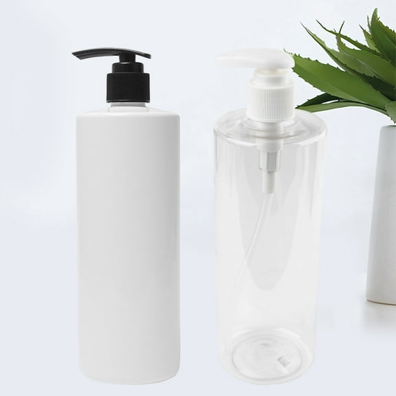 WASHWEPE White Bottle Dispenser, Large Capacity for Liquid Soaps, Eco-Friendly and Durable, 2Pcs