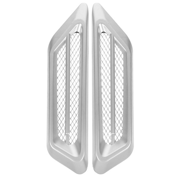 WASHWEPE 2Pcs Silver ABS Car Hood Vent Sticker for Styling Enhancement and Protection