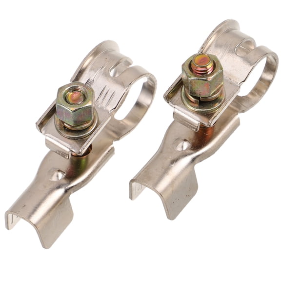 WASHWEPE 2Pcs Silver Car Battery Terminal Clamp Connectors Aluminum Alloy for Vehicle Use