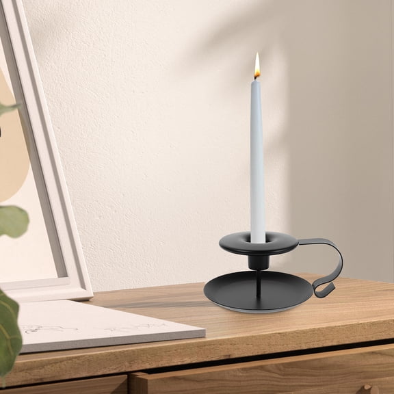 WASHWEPE Iron Candlestick Holders 2Pcs 5.1X2.4X0.9In