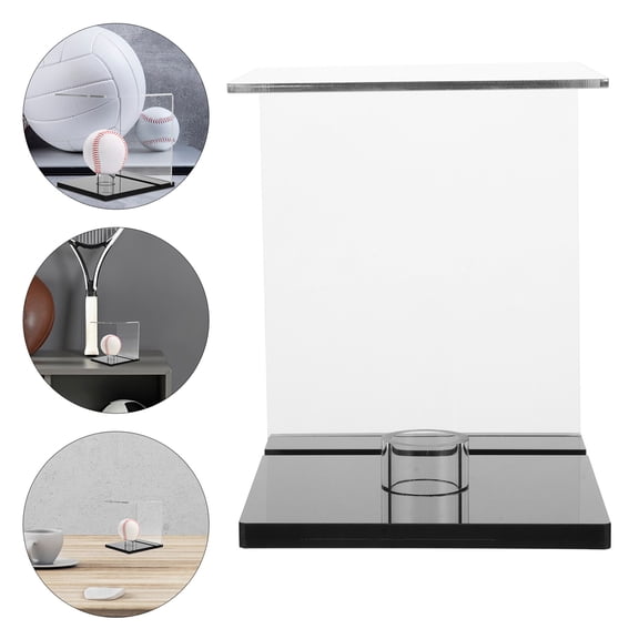 WASHWEPE 2Pcs Transparent Baseball Display Case for Autographed Softball Storage