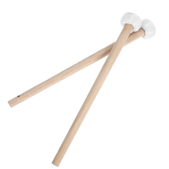 WASHWEPE 2Pcs Wooden Percussion Gong Mallets Multi Color with Smooth Surface and Reliable Design