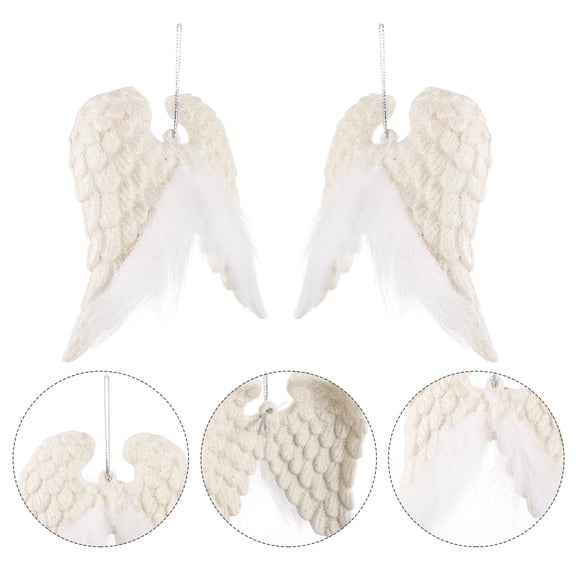 WASHWEPE Christmas Decorations Tree Pendants 2Pack 4.3X3.9X0.6In