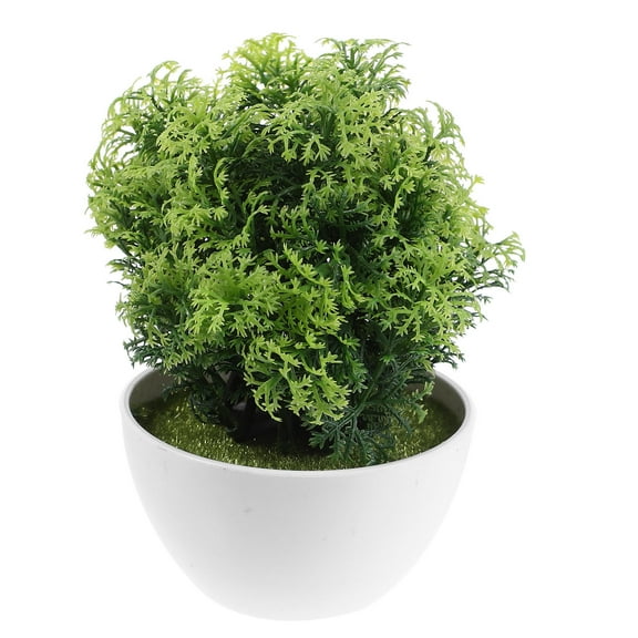 WASHWEPE 2pcs Fake In Pot Realistic Artificial Plants For Home Decor Office And More For Desktop And Shelf Decoration