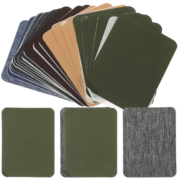 WASHWEPE 30Pcs Embroidery Patches for DIY Users with Assorted Color and Rectangular Shape