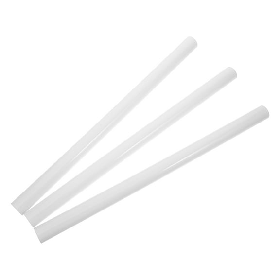WASHWEPE 3Pcs Cylindrical White PVC Mailing Tube for Artwork and Blueprint Storage 19.7in Long