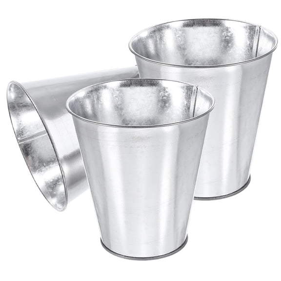 WASHWEPE 3Pcs Florist Flower Bucket for Balcony 12X5.1in Portable Design