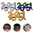 thumbnail image 1 of WASHWEPE 3Pcs Holiday Glasses For New Years Eve Party Bright Novel Design Number Multi Colored Plastic, 1 of 8