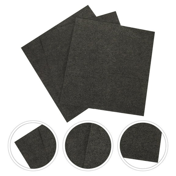 WASHWEPE 3Pcs Microfiber Cloths for Glasses and Mirrors Cleaning Grey 11.8in x 11.8in