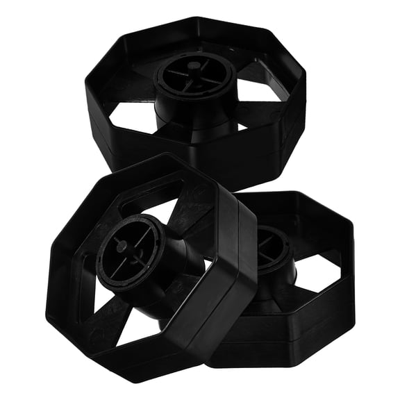 WASHWEPE 3Sets Black Adhesive Tape Roller Replacement Core for Tape Dispenser Standard Desktop Holder