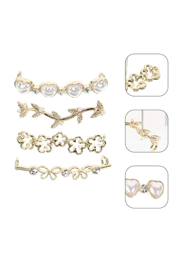 4 Pcs Shoe Clips for Sneakers Buckle Accessories Engagement Birthday