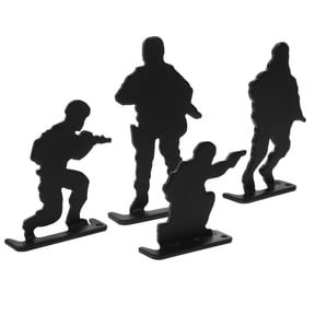 WASHWEPE 4 Pcs Shooting Target Party Reactive Targets for Outdoor Black