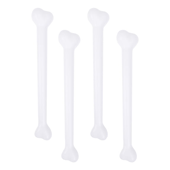WASHWEPE 40X1.6In 4Pcs  Human Bone White Plastic  Decoration For Party Atmosphere Creation