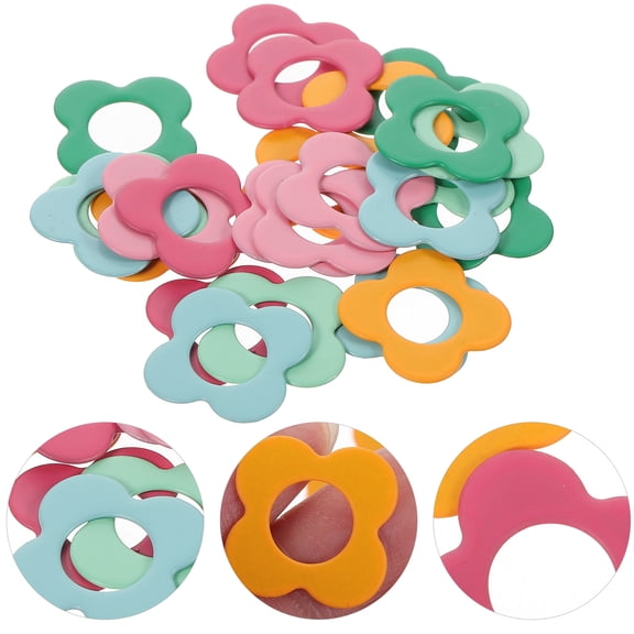 WASHWEPE 48Pcs Flower Knitting Stitch Markers Colored Markers For Knitters And Crocheters In Assorted Colors