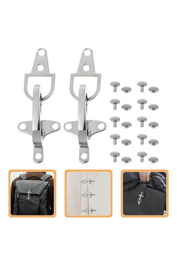 4Pairs Metal Buckles for Clothing and Bags Plated Silver Alloy Coat Toggle Buckle with Easy Installation