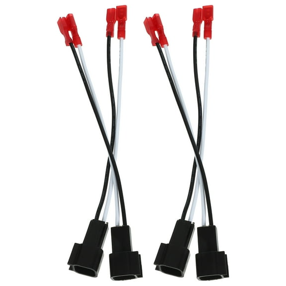 WASHWEPE 4Pcs Black Plastic Speaker Wire Harness for Car Stereo Installation