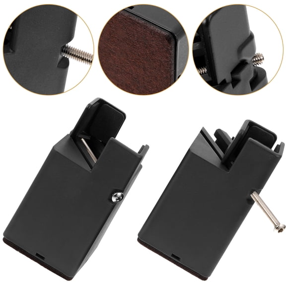 WASHWEPE 4Pcs Durable Adjustable Furniture Bed Risers Easy Installation Height Adjuster for Homeowners 5.50X2.87X2.75In