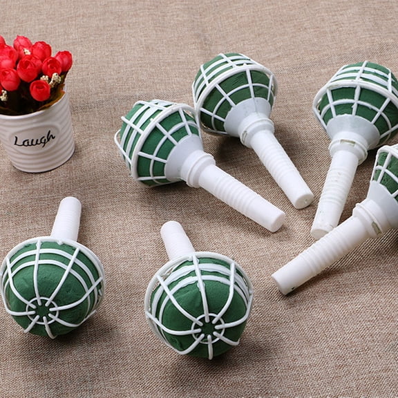 WASHWEPE 4-Piece Floral Bouquet Handle Set for Flower Arrangements and Craft Supplies, Perfect for Floral Projects