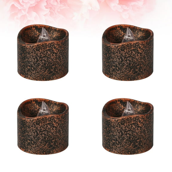 WASHWEPE 4Pcs Glitter Led Candles for Table Decor Lights and Festive Occasions