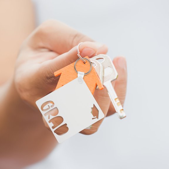 WASHWEPE Heat Blank Key Chains White Density 4Pcs 3x2.7in