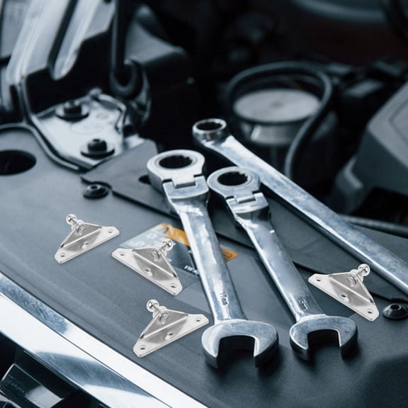 WASHWEPE 4Pcs Heavy Duty Suspension Bracket for Automotive Use Silver 2.5x0.6x0.6in