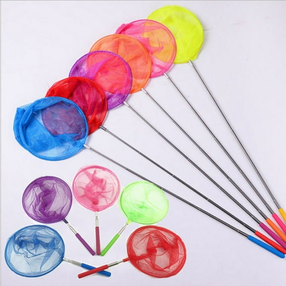 WASHWEPE Telescopic Nets Assorted Color 4Pcs Bird Catching Net