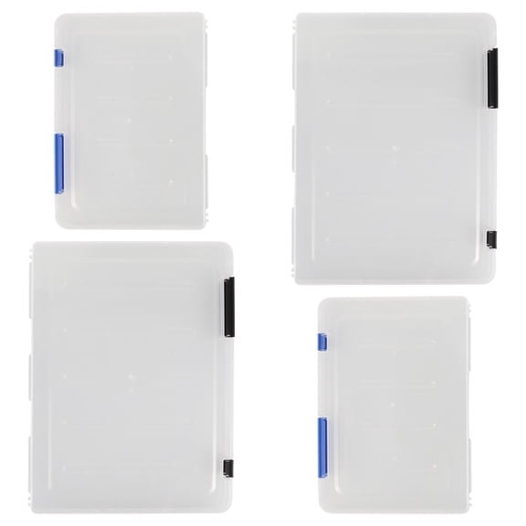 WASHWEPE PP Document Organizer, Assorted Color, Transparent, Dual Buckle, for Home Use, 4Pcs