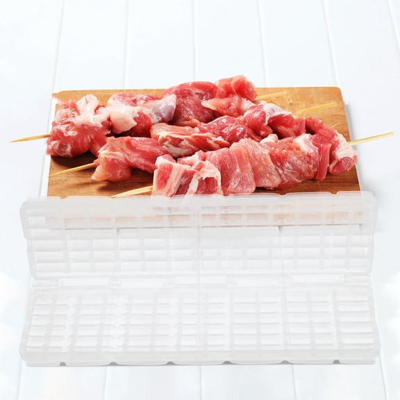 WASHWEPE 4Pcs White Plastic Grilling Kebab Press for Even Meat Distribution At Home