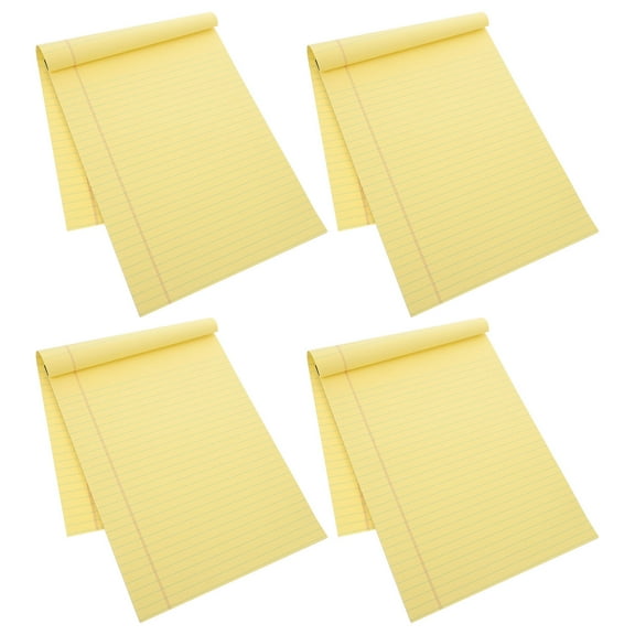WASHWEPE 4Pcs Yellow Meeting Notebook for Task Scheduling 11.7x8.4x0.2in