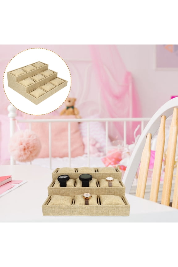 Watch Display Tray Khaki Elegant 1 Set 27x9.4in