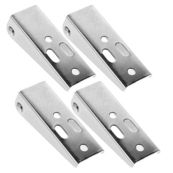 WASHWEPE 4Pcs Silent Plated Silver Furniture Casters with Vertical Mount for Smooth Movement