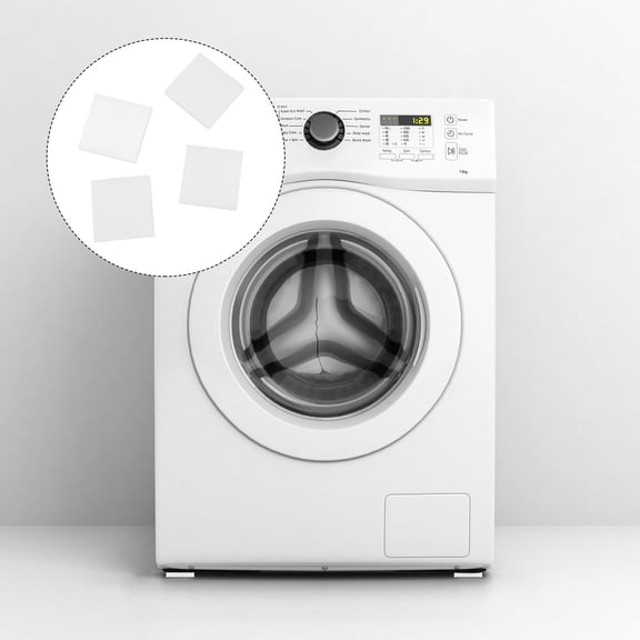 WASHWEPE 4pcs Washer Mat Under Washer Non-Slip Mat Silicone for Home Use