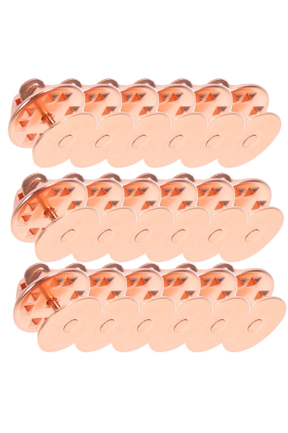 50 Sets Clutch Pin Backings for Enamel Pins in Rose Gold Iron Suitable for Jewelry Makers and DIY Projects