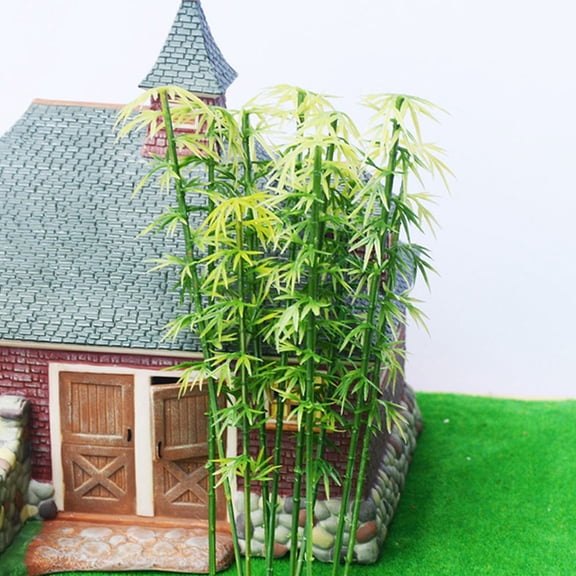 WASHWEPE 50pcs Mini Plants For Crafts Plastic Simulated Tree Model Makers