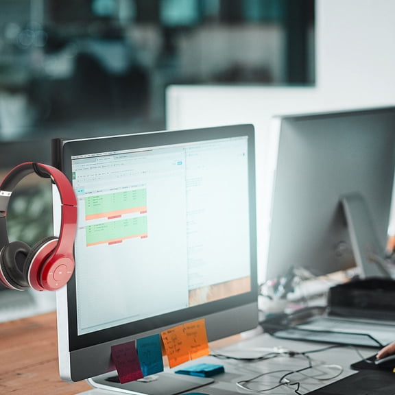 WASHWEPE Headphone Stand Hanger Plastic 5Pcs 3.14X1.77X1.18in