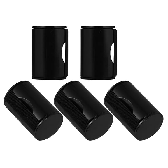 WASHWEPE 5Pcs Compact Finger Shaker Instrument Black Sand Hammer for Ukulele Guitar Hand Percussion
